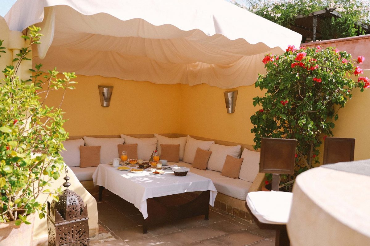 RIAD COCOON MARRAKECH | riad luxe medina, terrasse petit-déjeuner marrakech